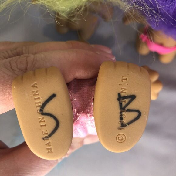 Vintage Lot Of‎ 4 TNT Trolls 1991 Doll Toy 5" - Picture 7 of 8